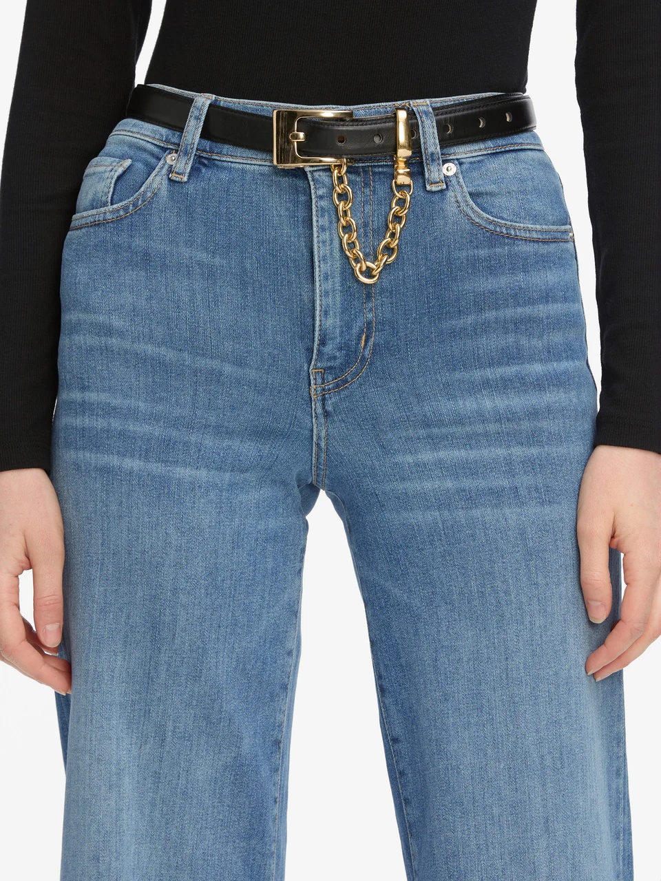 Frame High-waisted Wide-leg Jeans In Blue