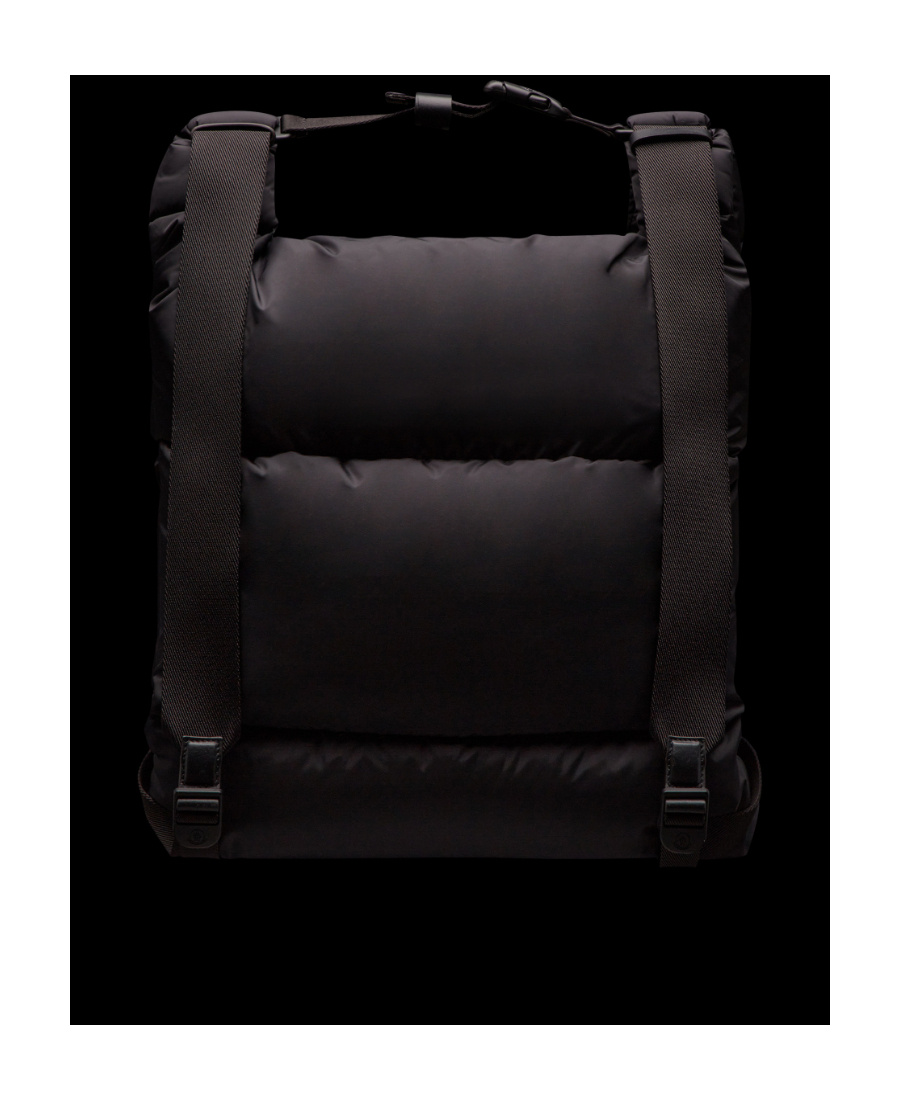 Moncler Legere Logo-patch Padded Backpack In Black