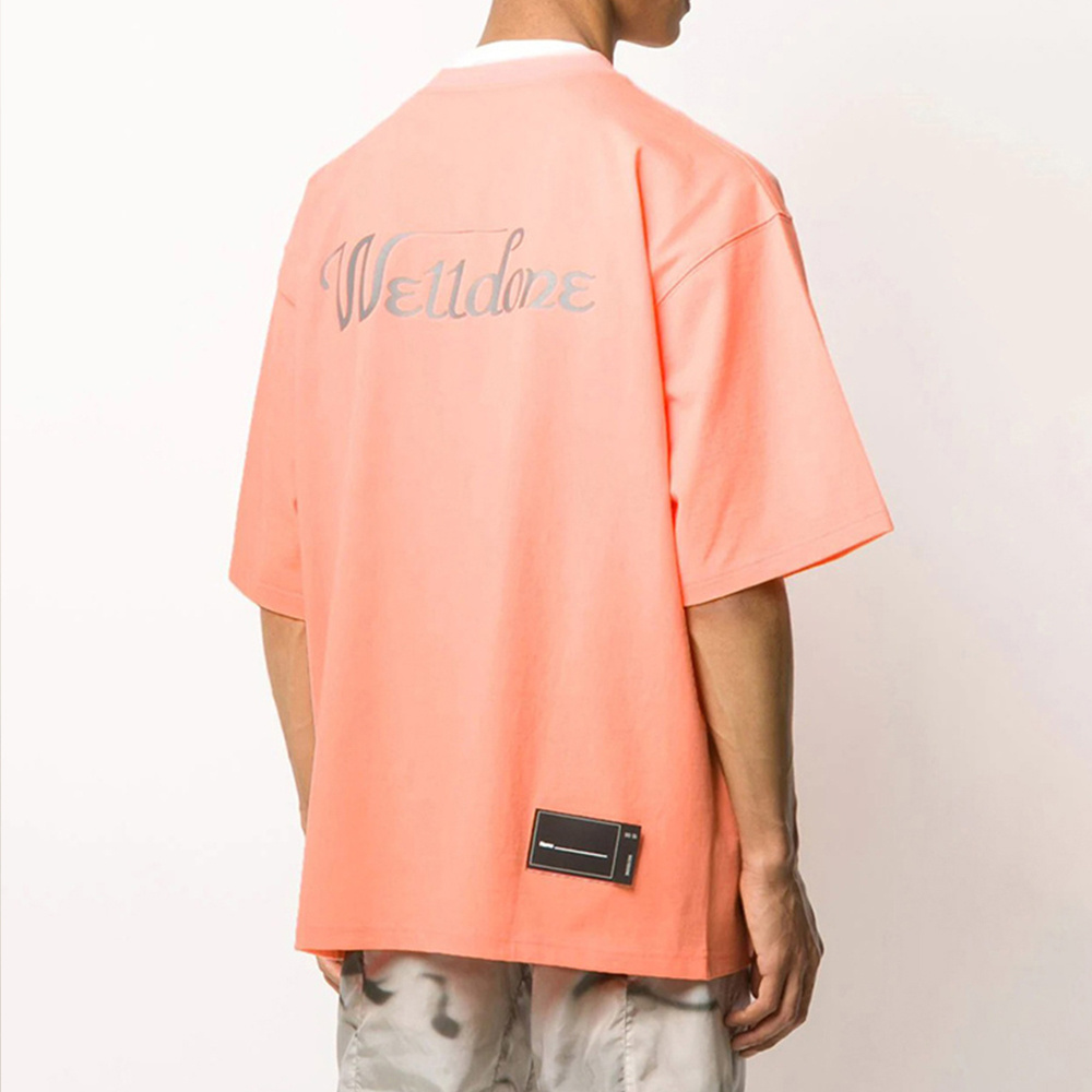 We11 Done Logo Short-sleeved T-shirt In Pink