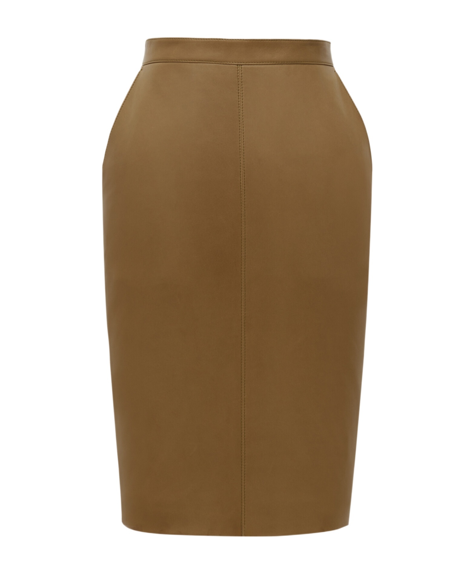 Saint Laurent High-waisted Midi Skirt In Brown