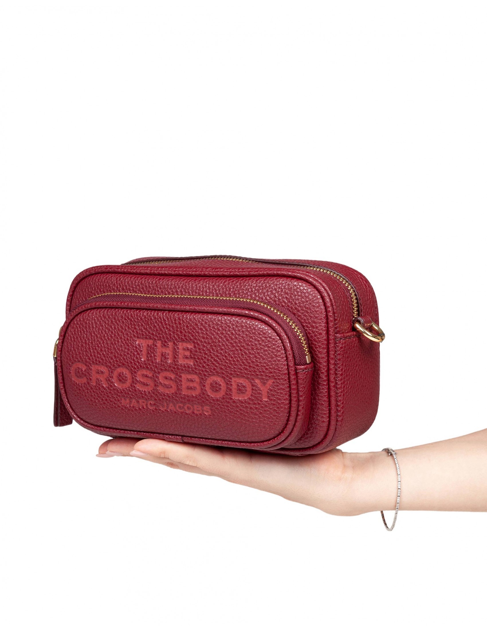Marc Jacobs The Crossbody Tote Leather Bag Cherry Color In Red