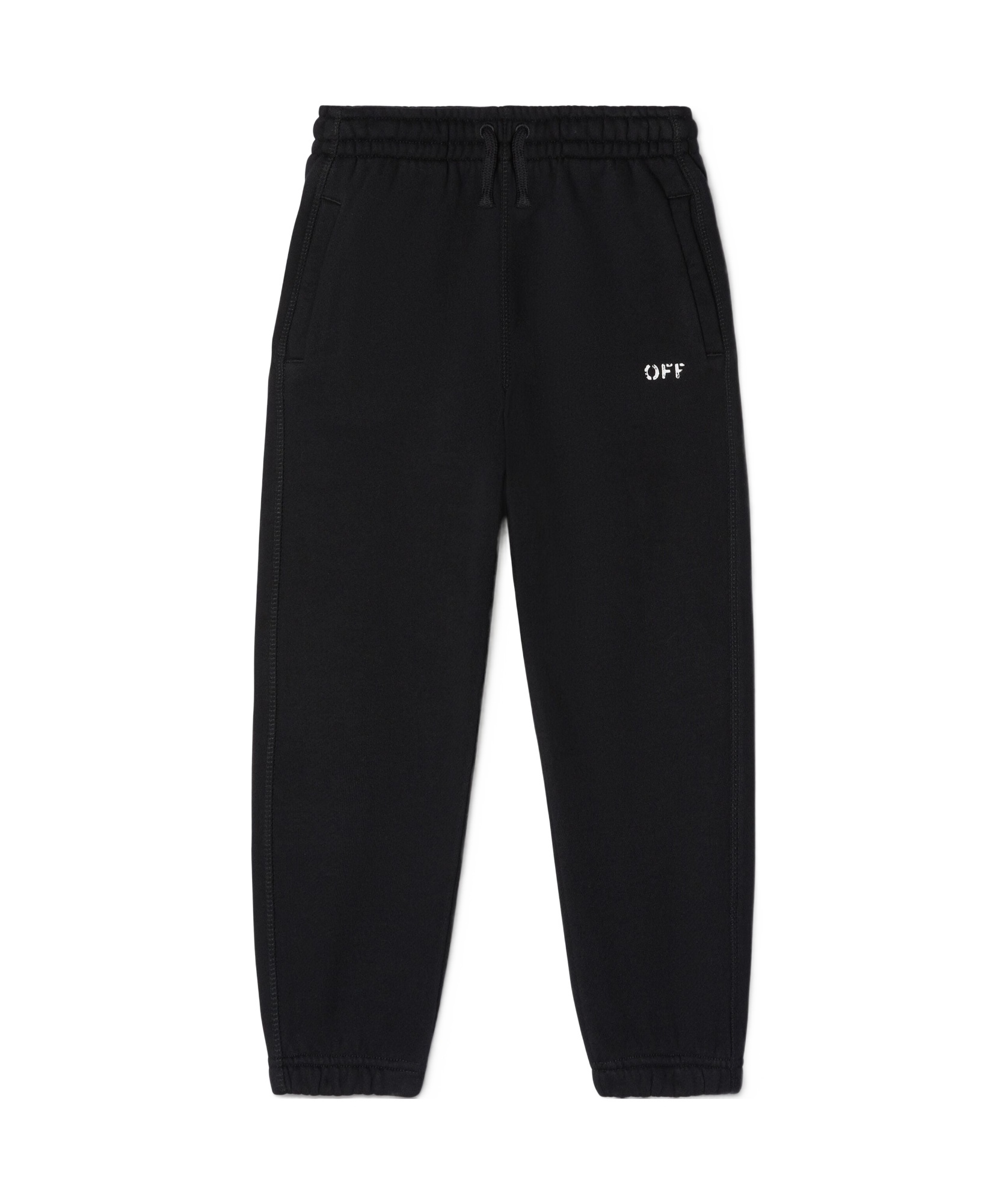 Shop Off-white Off Stamp Cotton Track Pants In Black