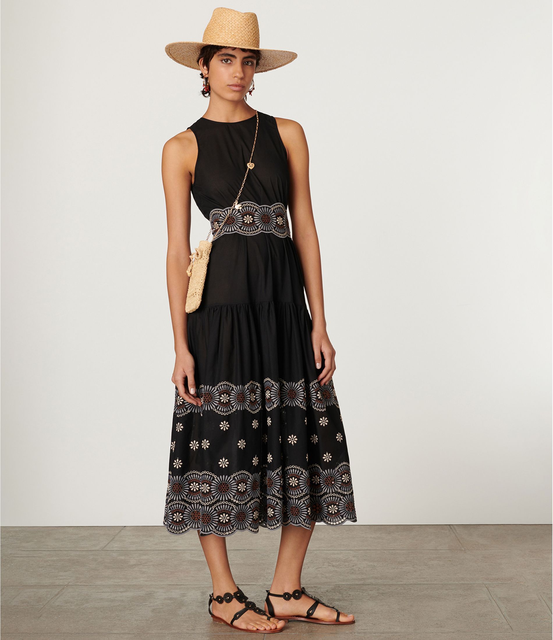 Vanessa Bruno Embroidered Dress In Black
