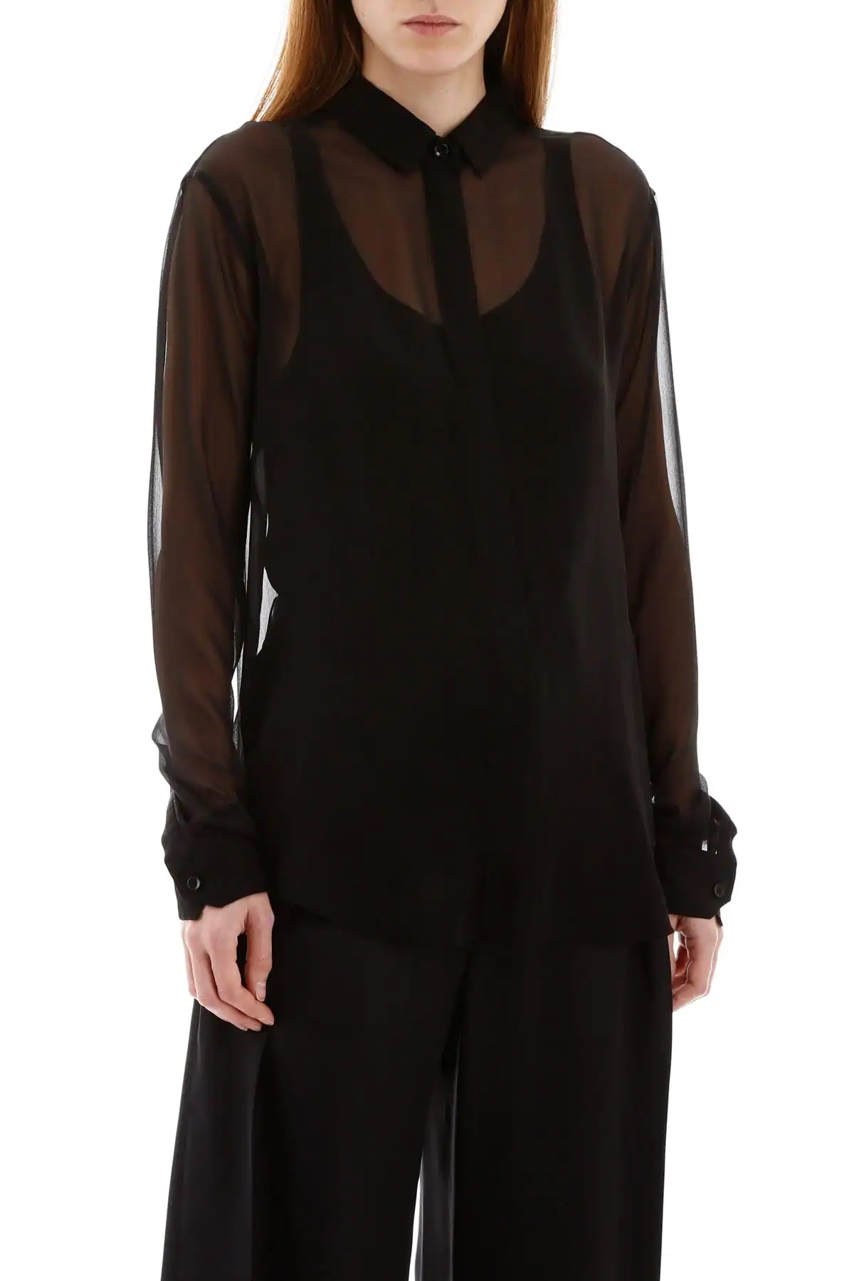 Saint Laurent Straight Shirt In Black