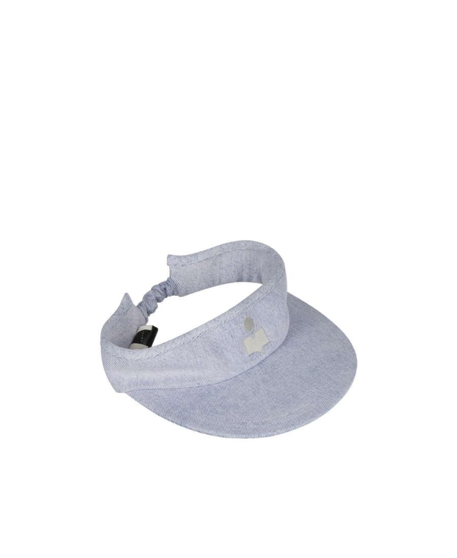 Isabel Marant Logo-embroidered Denim Visor Cap In Gray