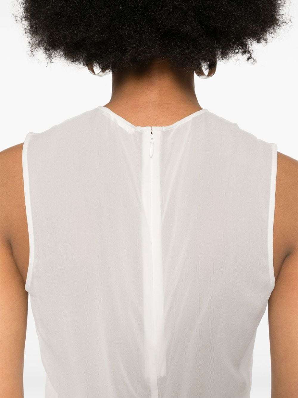 Ami Alexandre Mattiussi Sleeveless Blouse In White
