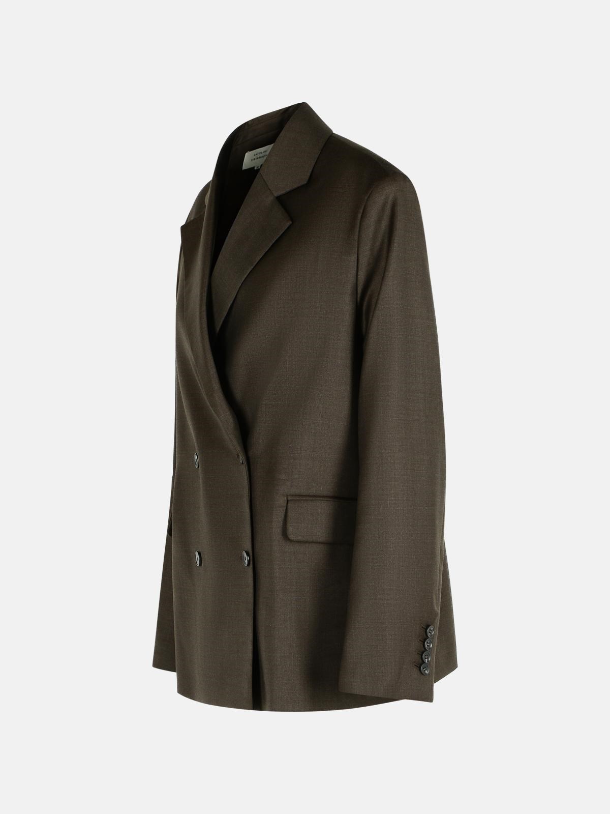 Loulou De Saison Lapel Long-sleeved Suit Jacket In Brown