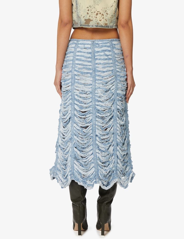 Diesel Denim Skirt In Gray