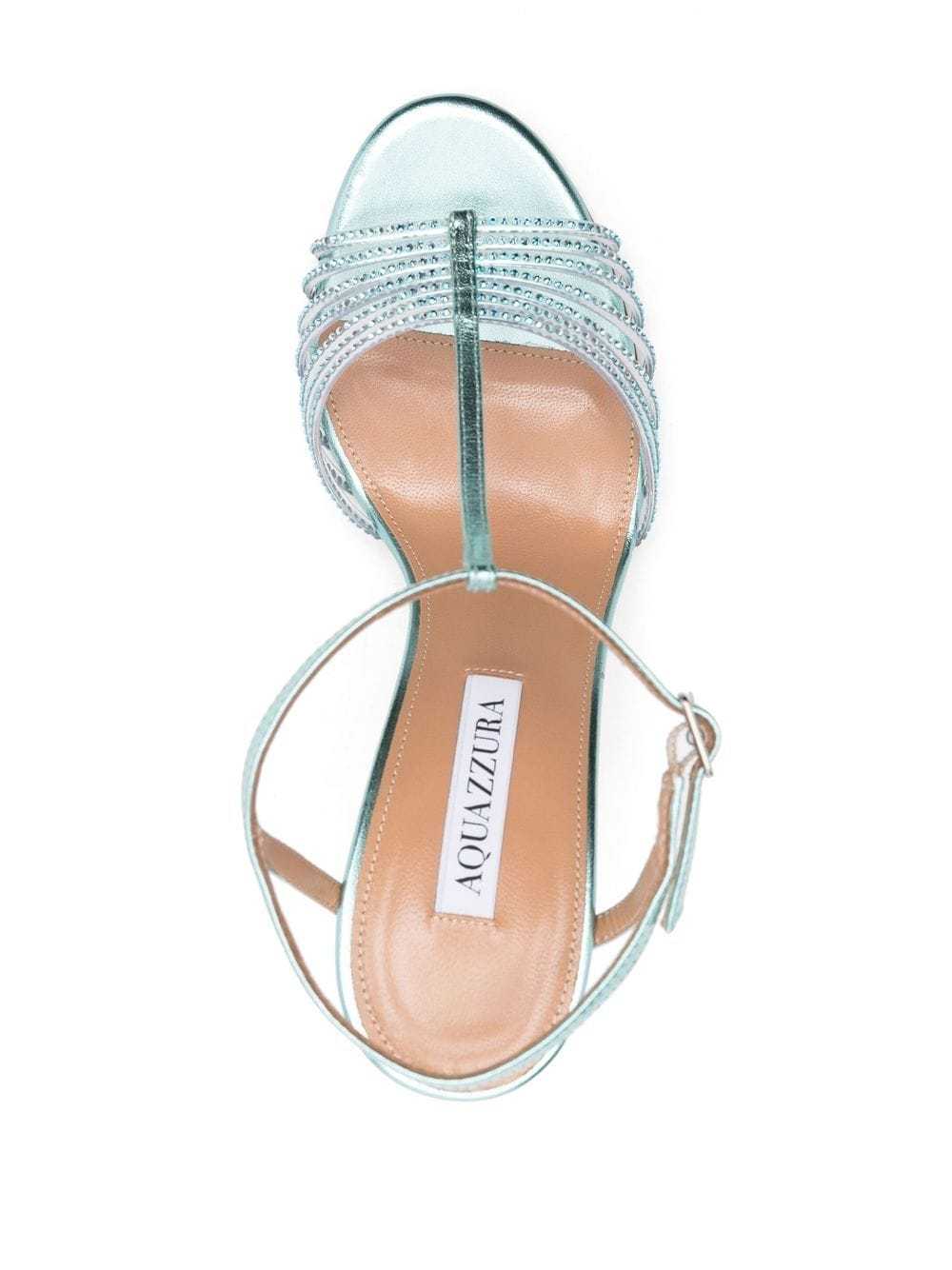 Aquazzura Amore Mio 105 Crystal-embellished Sandals In Multicolor