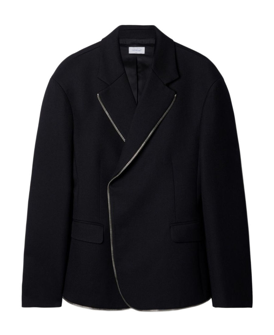 Off-white Off White Man Black Wool Blazer In Black