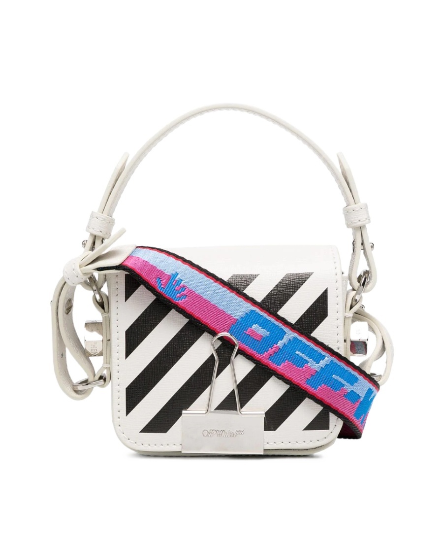 Off-white Diagonal Baby Flap Bag In White