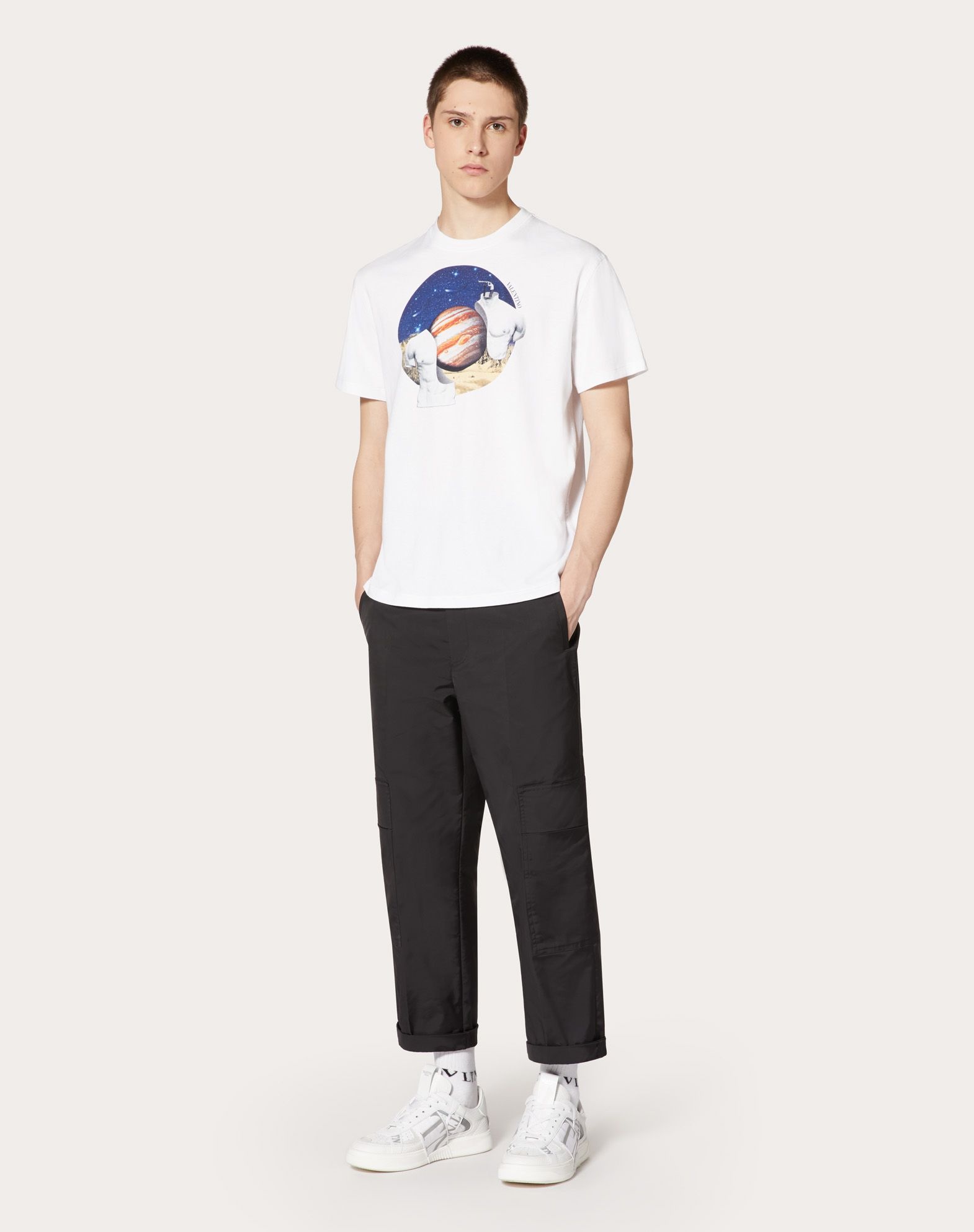 Valentino Jupiter Print T-shirt In White