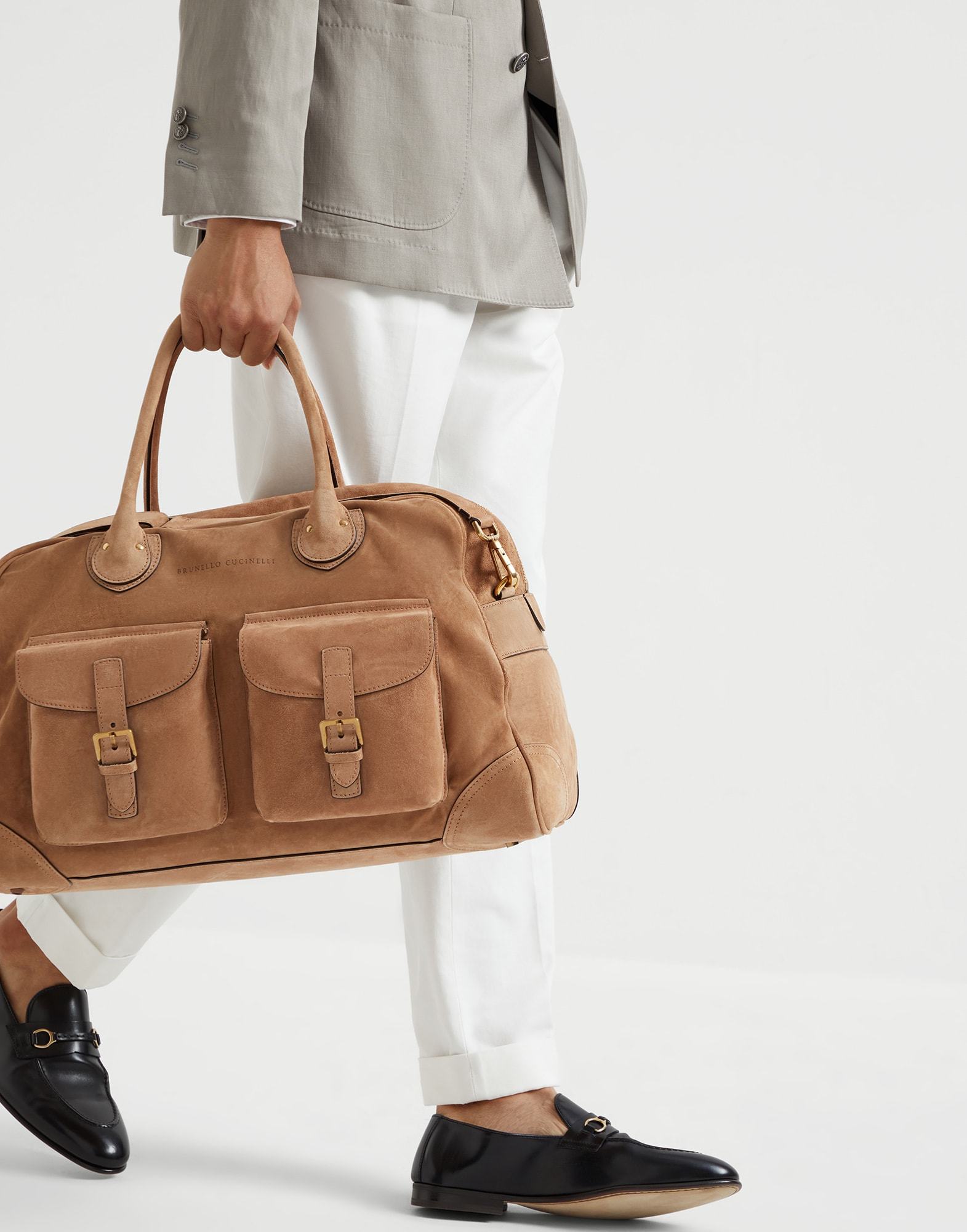 BRUNELLO CUCINELLI SUEDE HOLDALL BAG