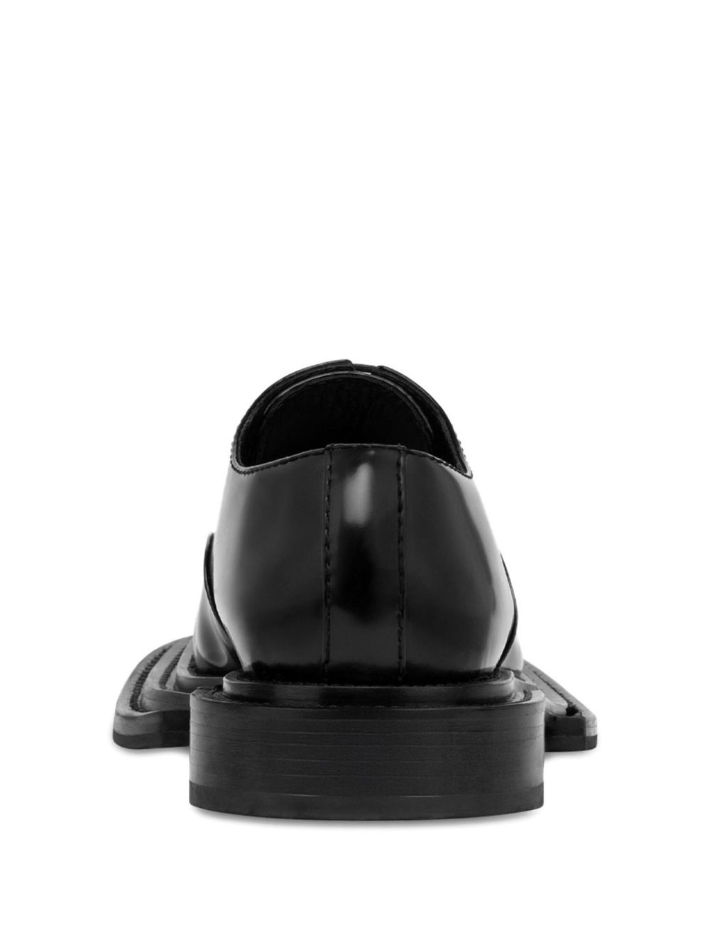 Moschino Lace-up Calf Leather Shoes With Chunky Sole In Black