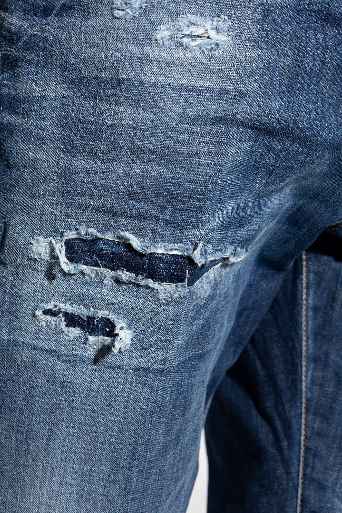 Shop Dsquared2 Mid-rise Straight-leg Distressed Jeans In Blue