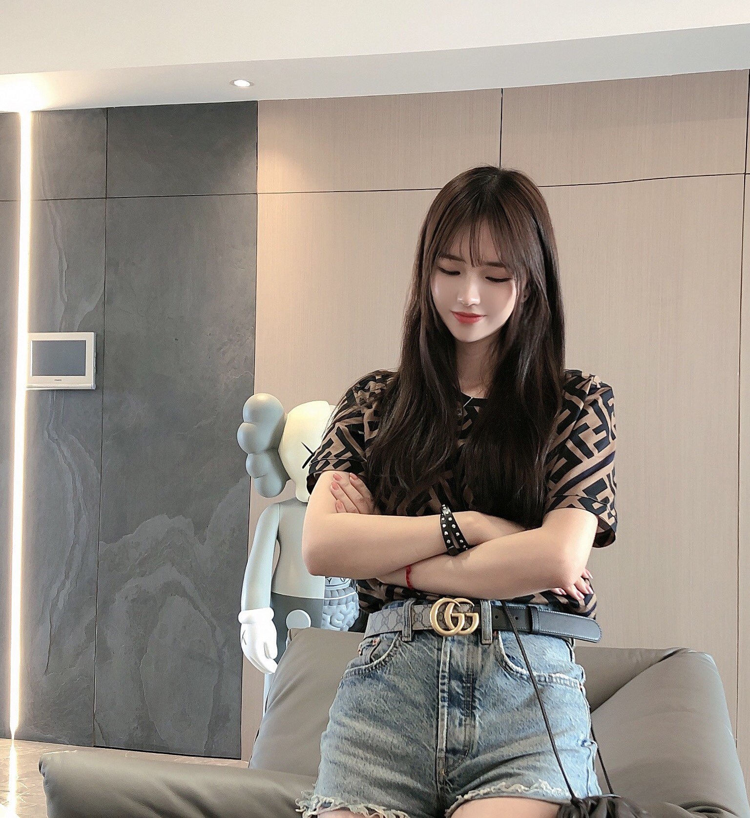 Gucci Classic Canvas Belt With Signature Logo Buckle In Black