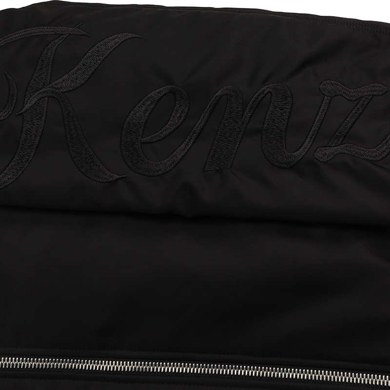 Kenzo Zipper Long-sleeved Casual Jacket In Black