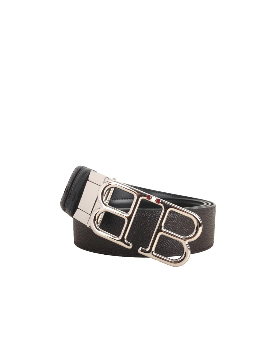 Bally Letter B Double-sided Belt In Black