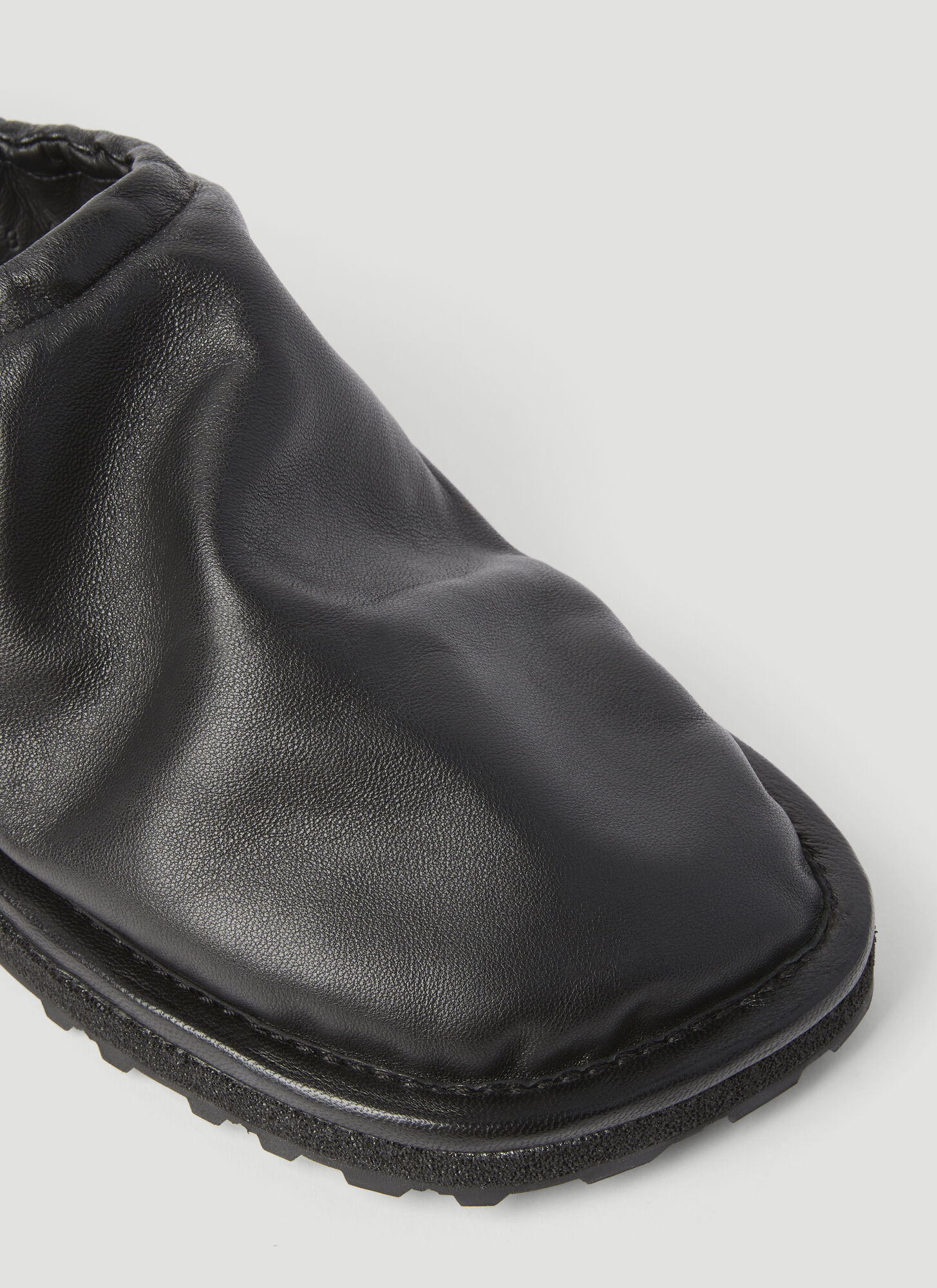 Dries Van Noten Men Drawstring Slipper Shoes In Black