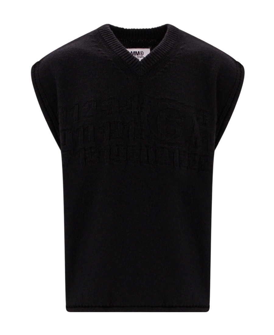 Mm6 Maison Margiela Vests With Logo In Black