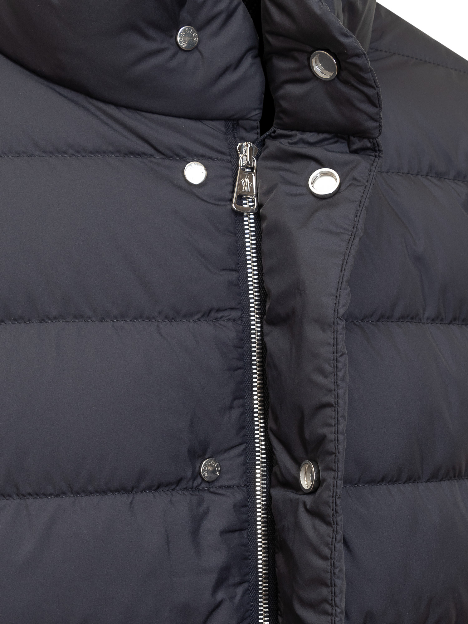 Moncler Long Sleeve Down Jacket In Midnight Blue