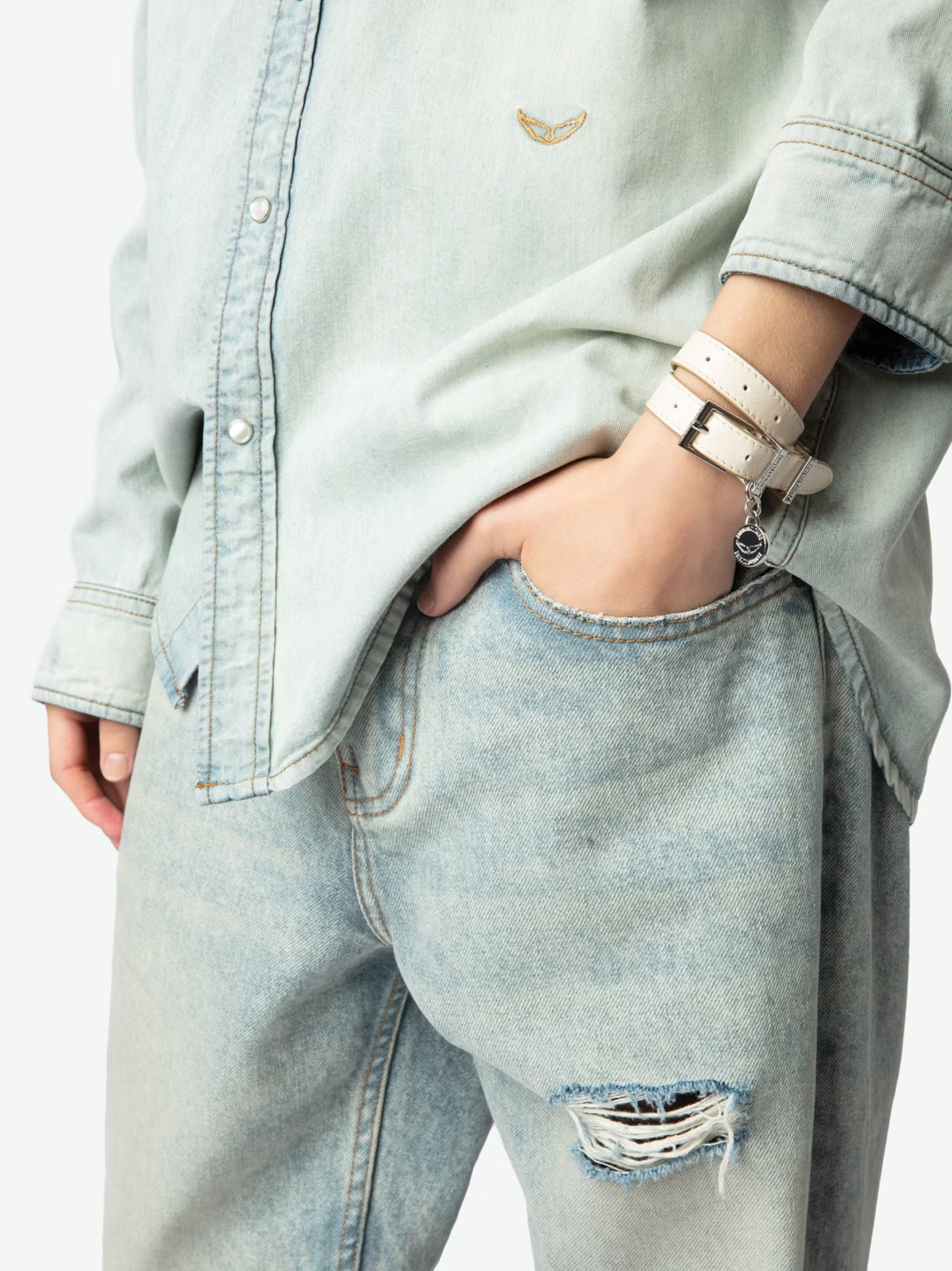 Zadig & Voltaire Sunny Double Leather Bracelet