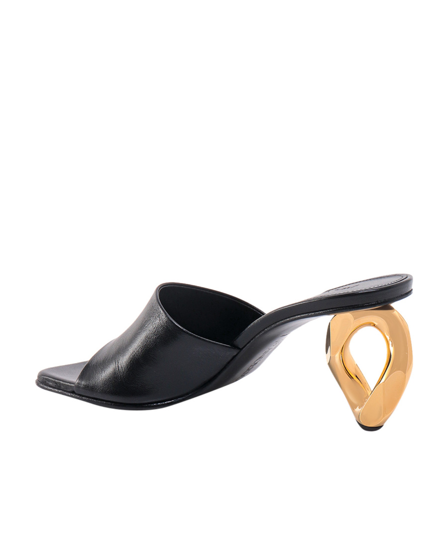 Jw Anderson Square-headed High-heeled Sandals In Black