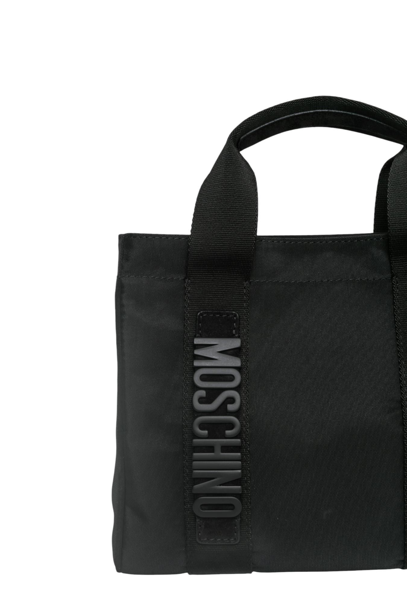 Moschino Top Handle Shoulder Bag In Black