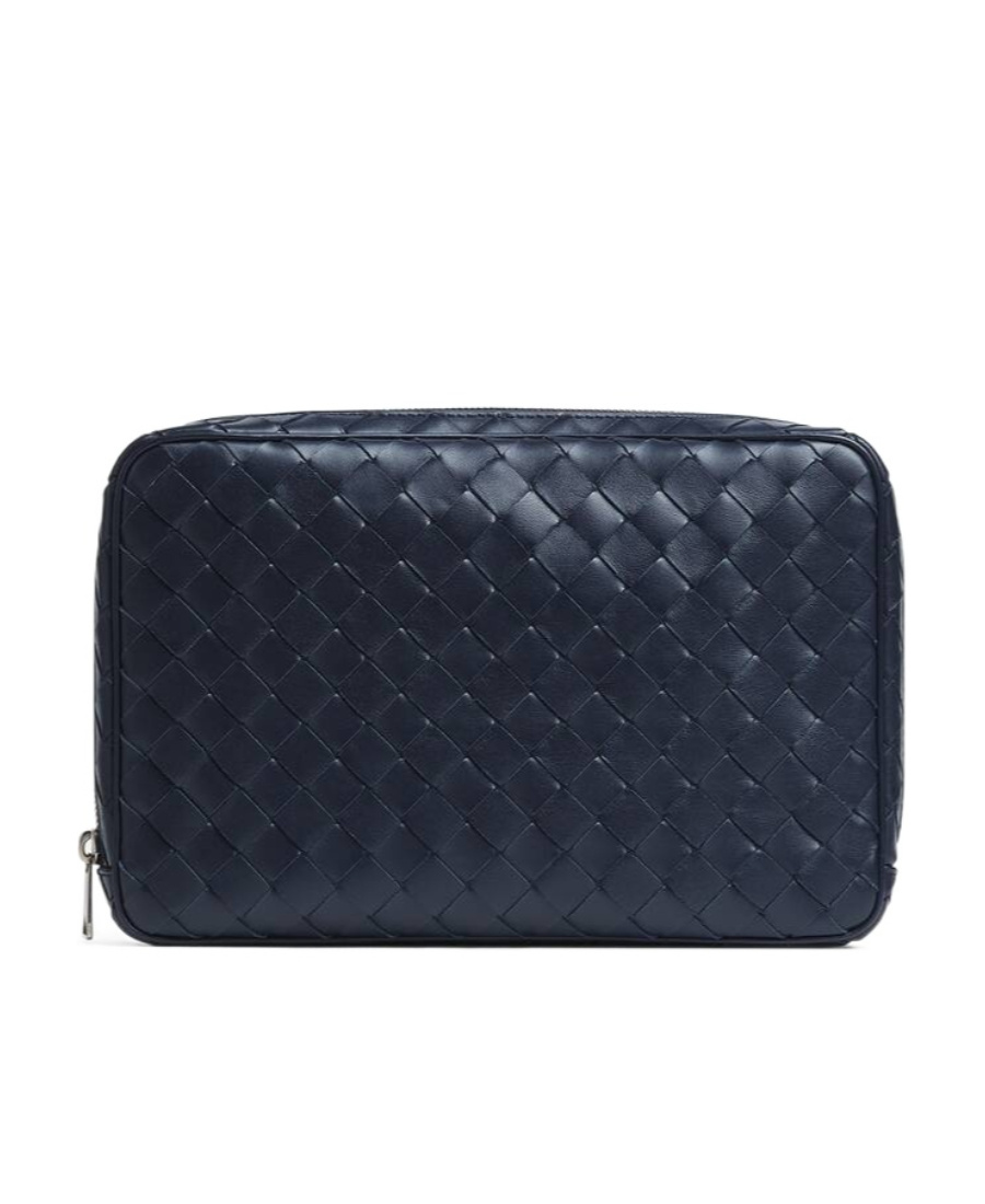Bottega Veneta Weave A Pattern Wallet In Black