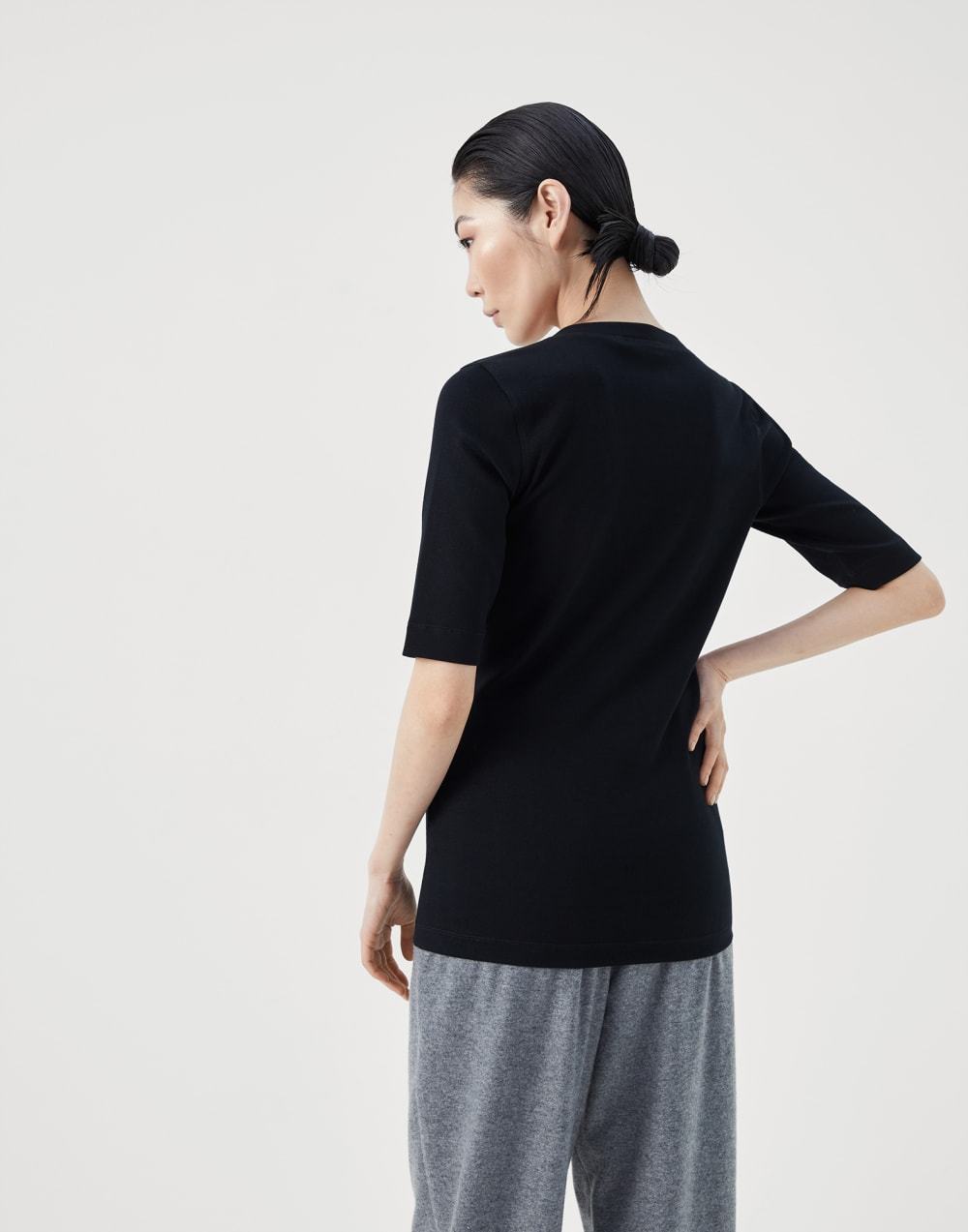 Brunello Cucinelli Monili-embellished T-shirt In Black