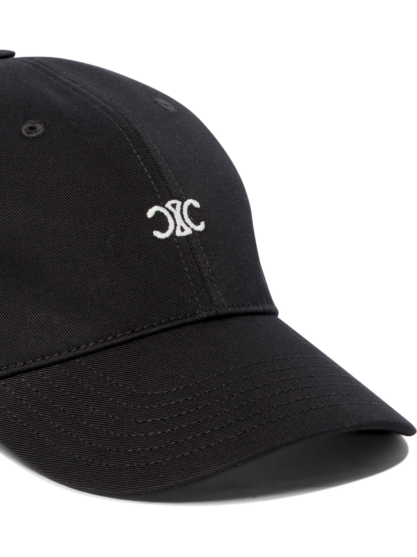 Celine Logo Hat In Black