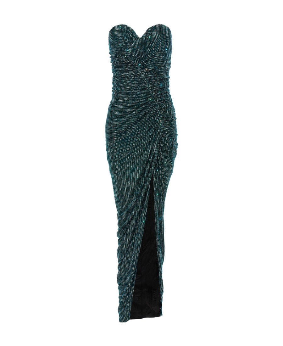 ALEXANDRE VAUTHIER ALEXANDRE VAUTHIER EMBELLISHED RUCHED STRAPLESS MAXI DRESS
