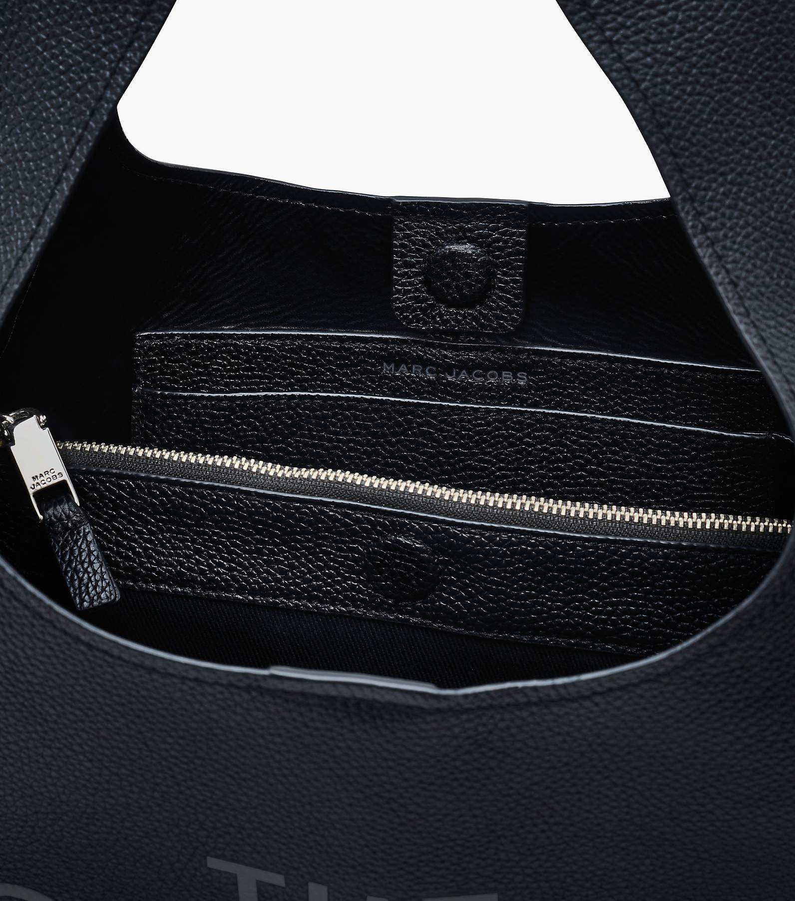 Shop Marc Jacobs The Sack Leather Shoulder Bag In Black