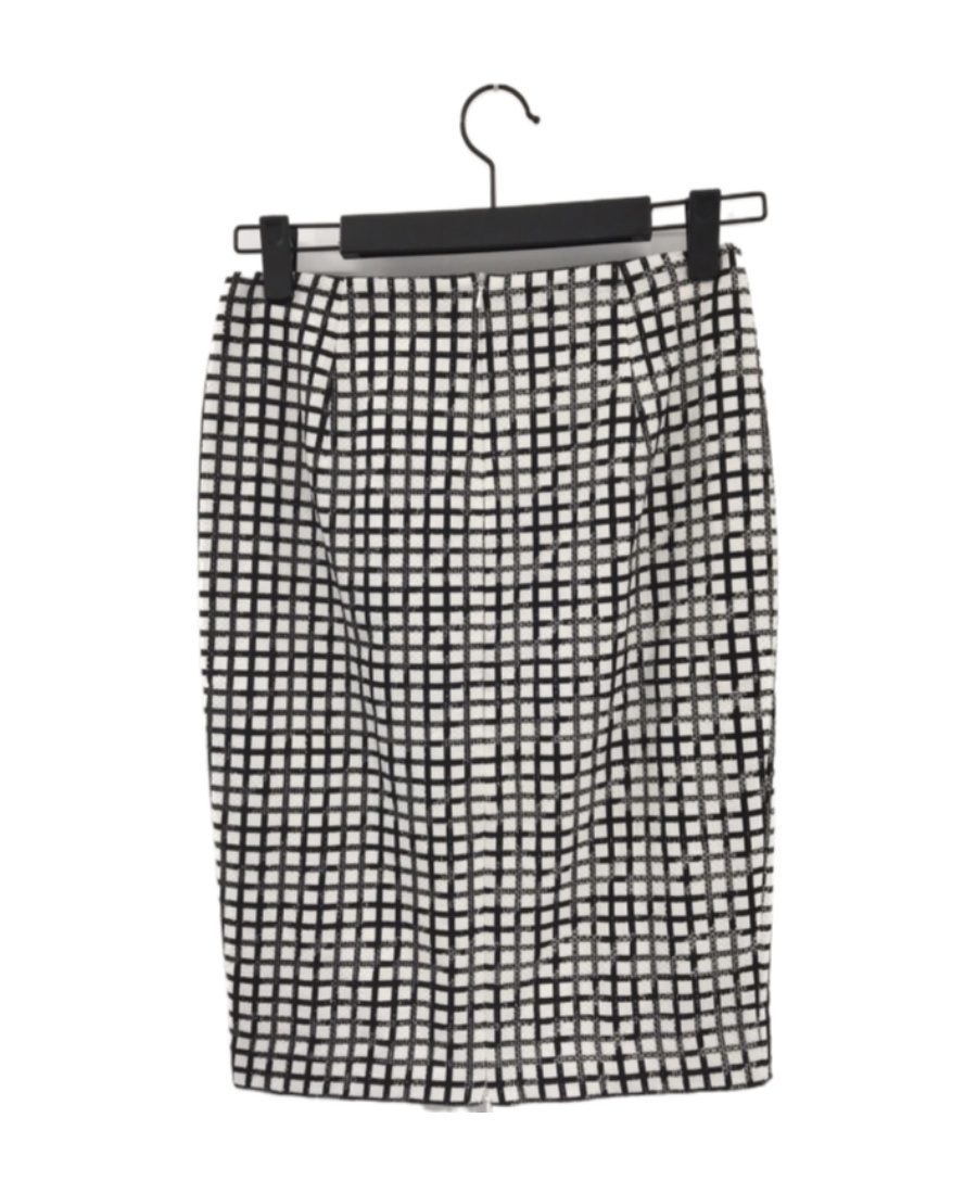 Max Mara Plaid Skirt In Black
