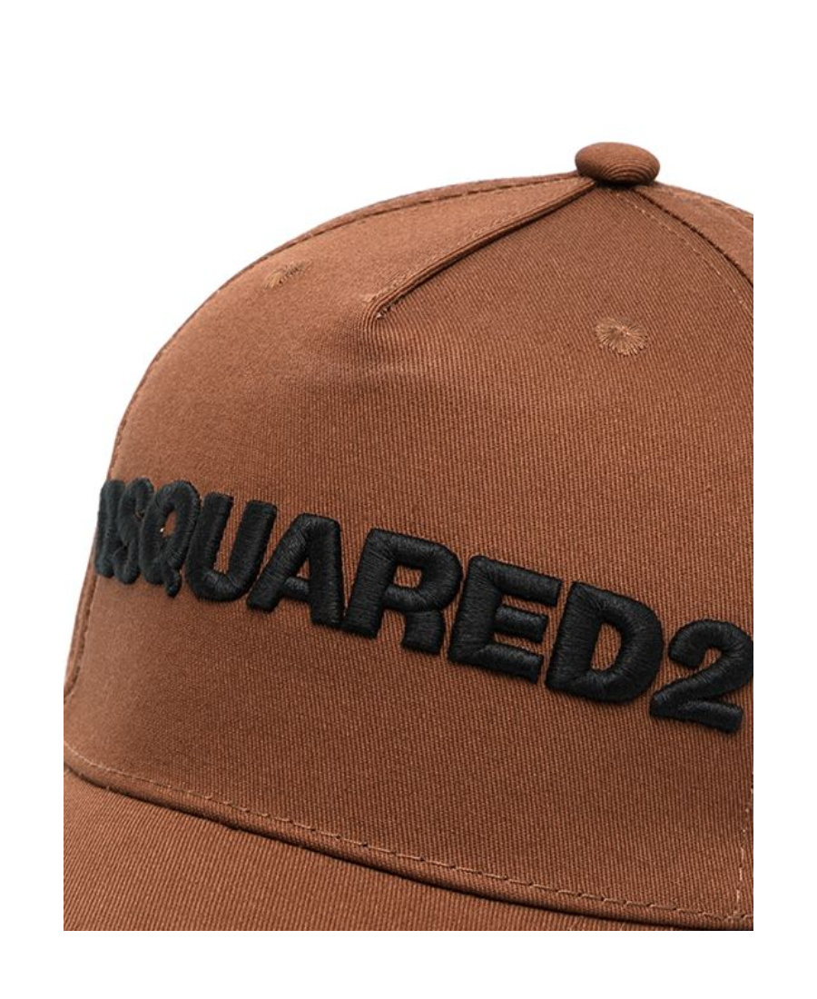 Dsquared2 Logo-embroidered Cap In Brown