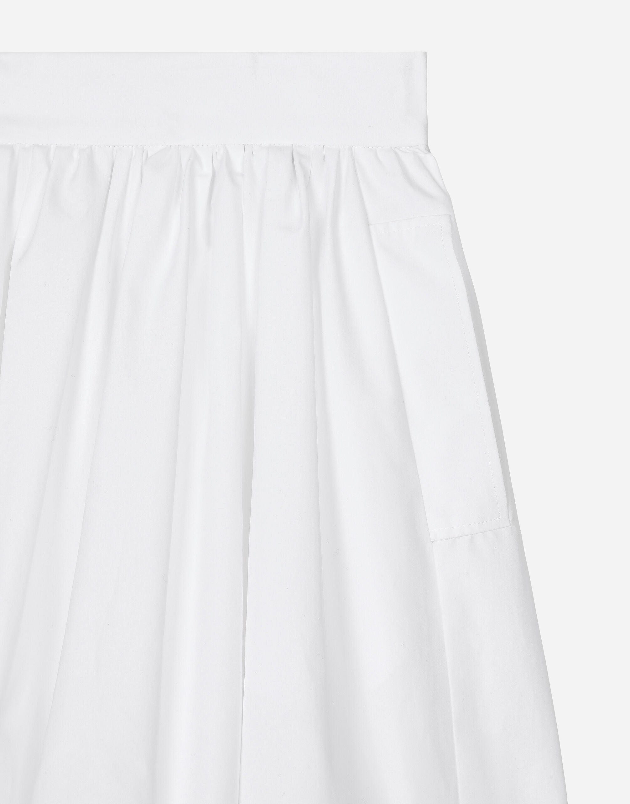 Dolce & Gabbana Bubble-silhouette Cotton Miniskirt In White