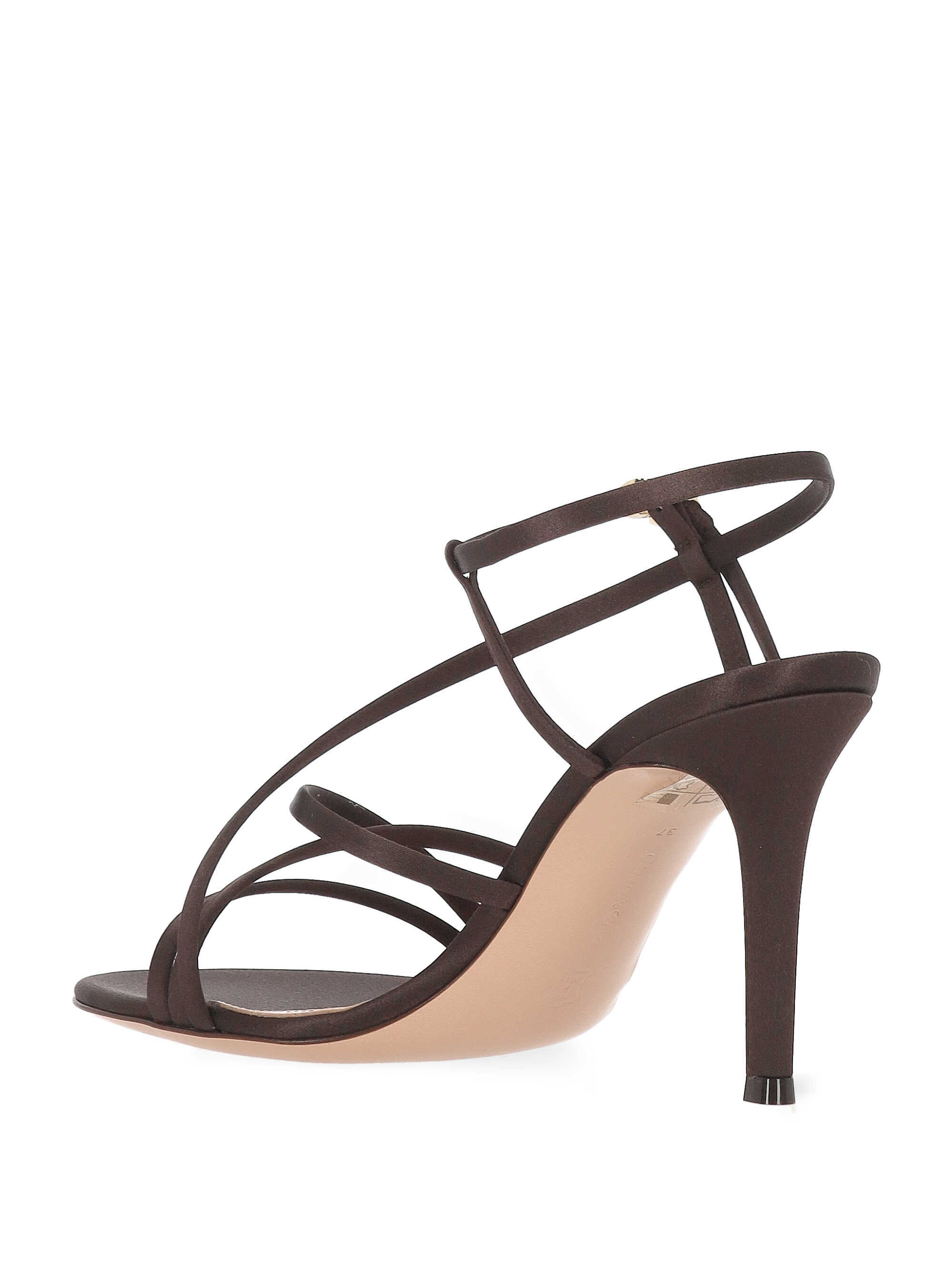 Gianvito Rossi Open Toe Buckled Sandals In Brown