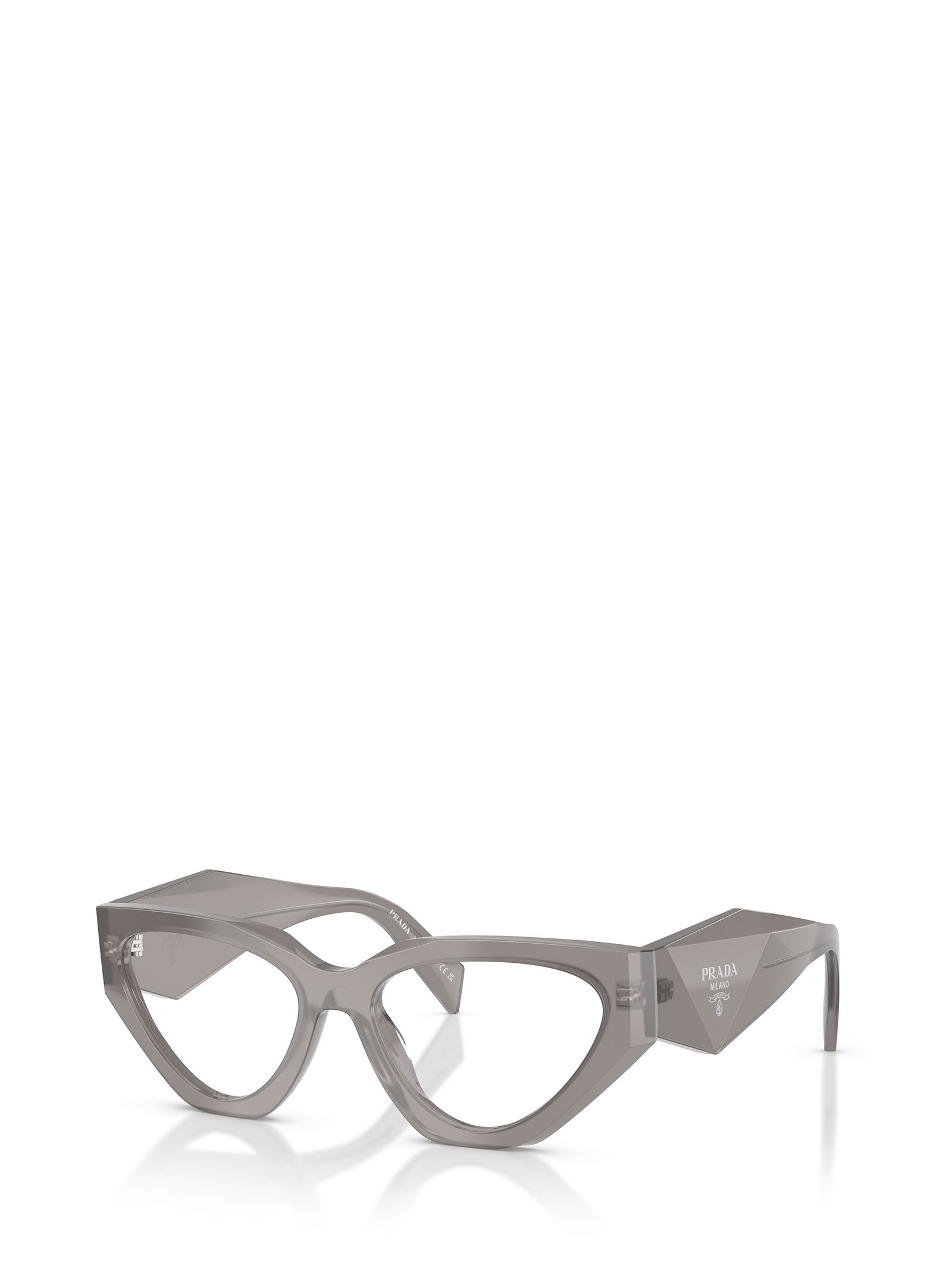 Prada Full Frame Plain Mirror In Gray