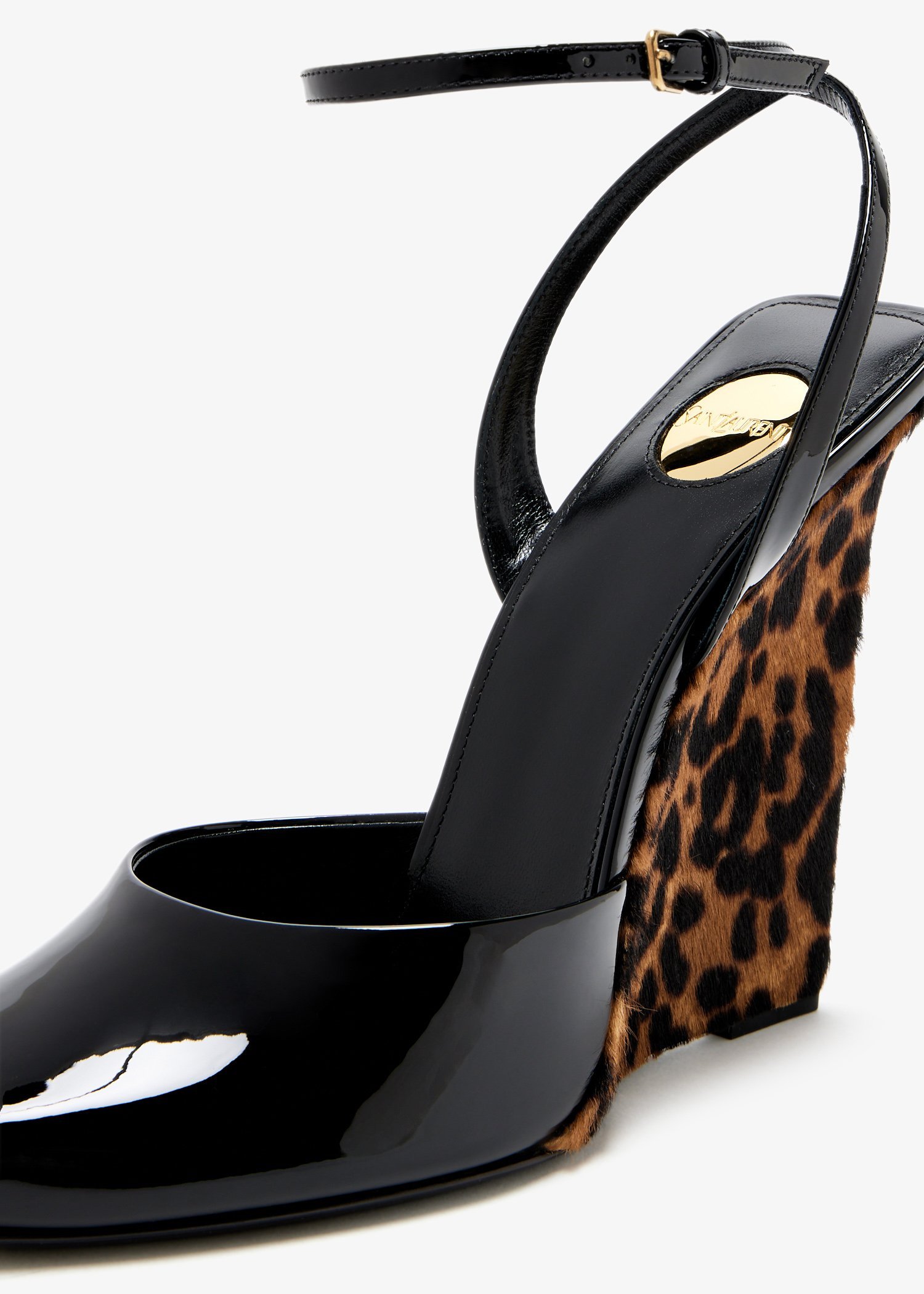 Shop Saint Laurent 110mm La Scandale Sandals In Black