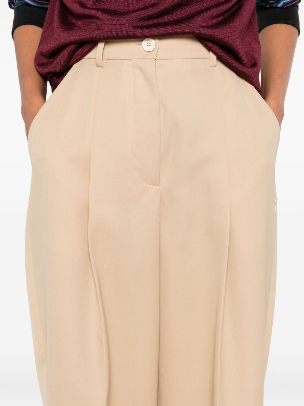 Marni Belt Loop Casual Pants In Pink