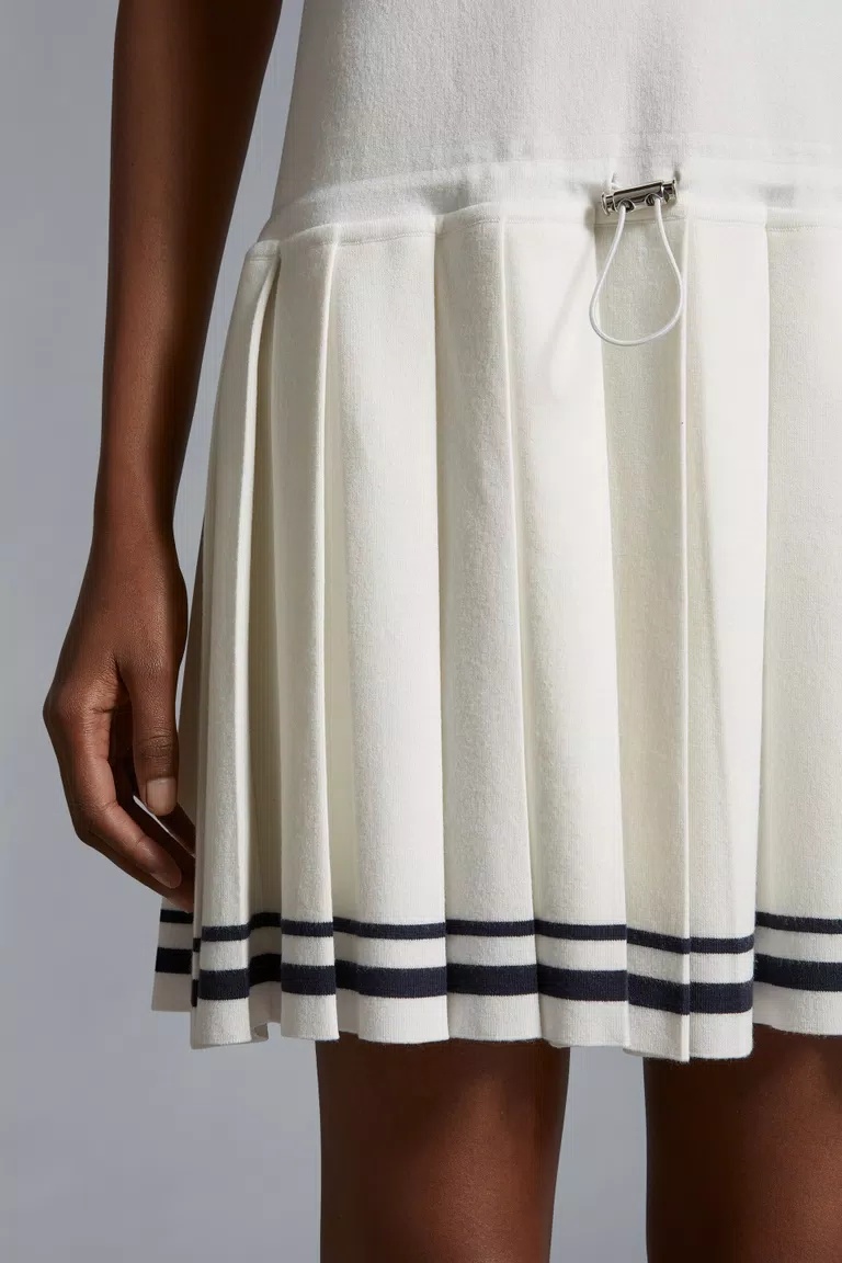 Moncler Polo Knitted Minidress In White
