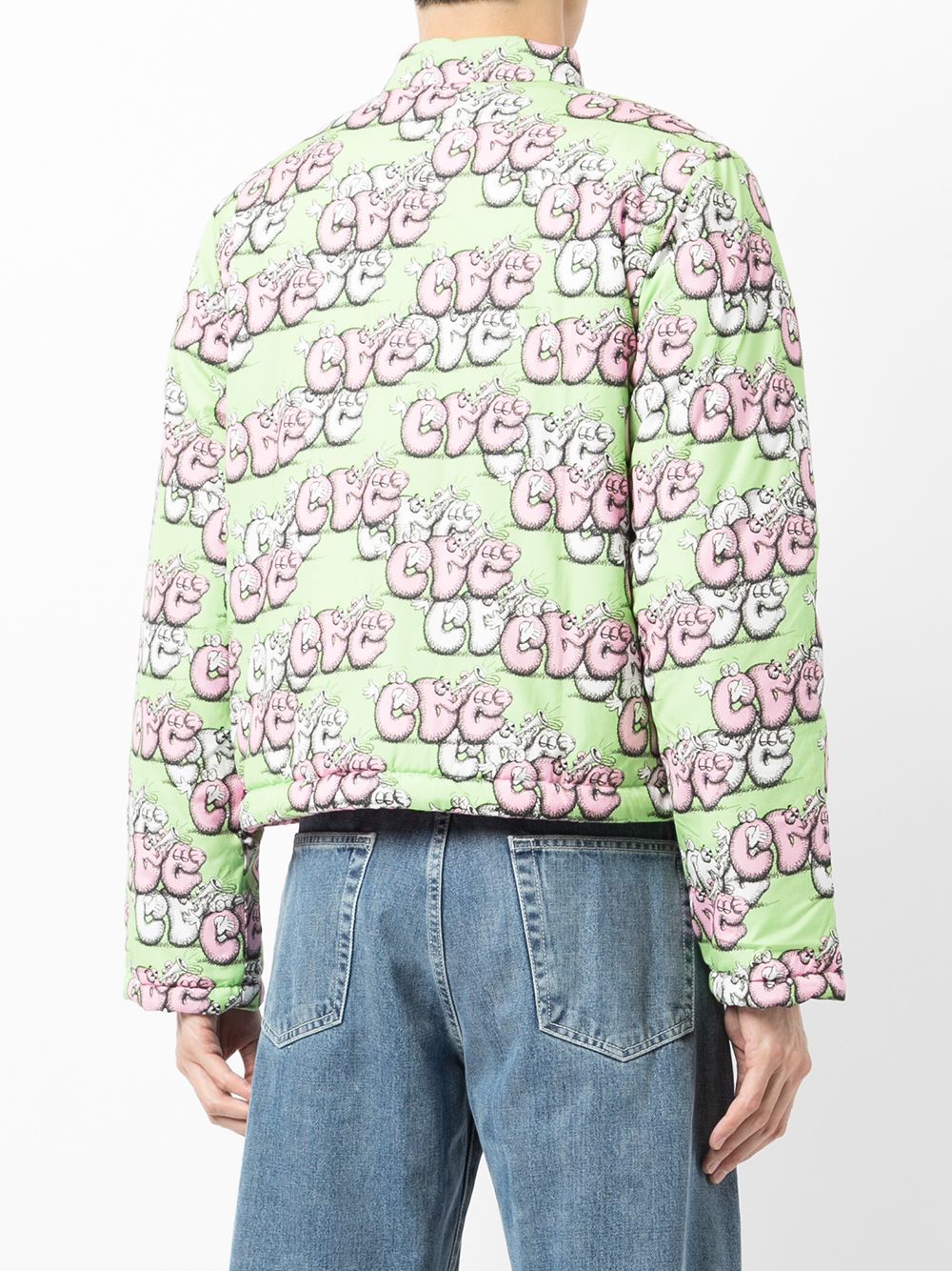 Comme Des Garçons X Kaws Reversible Padded Jacket In White