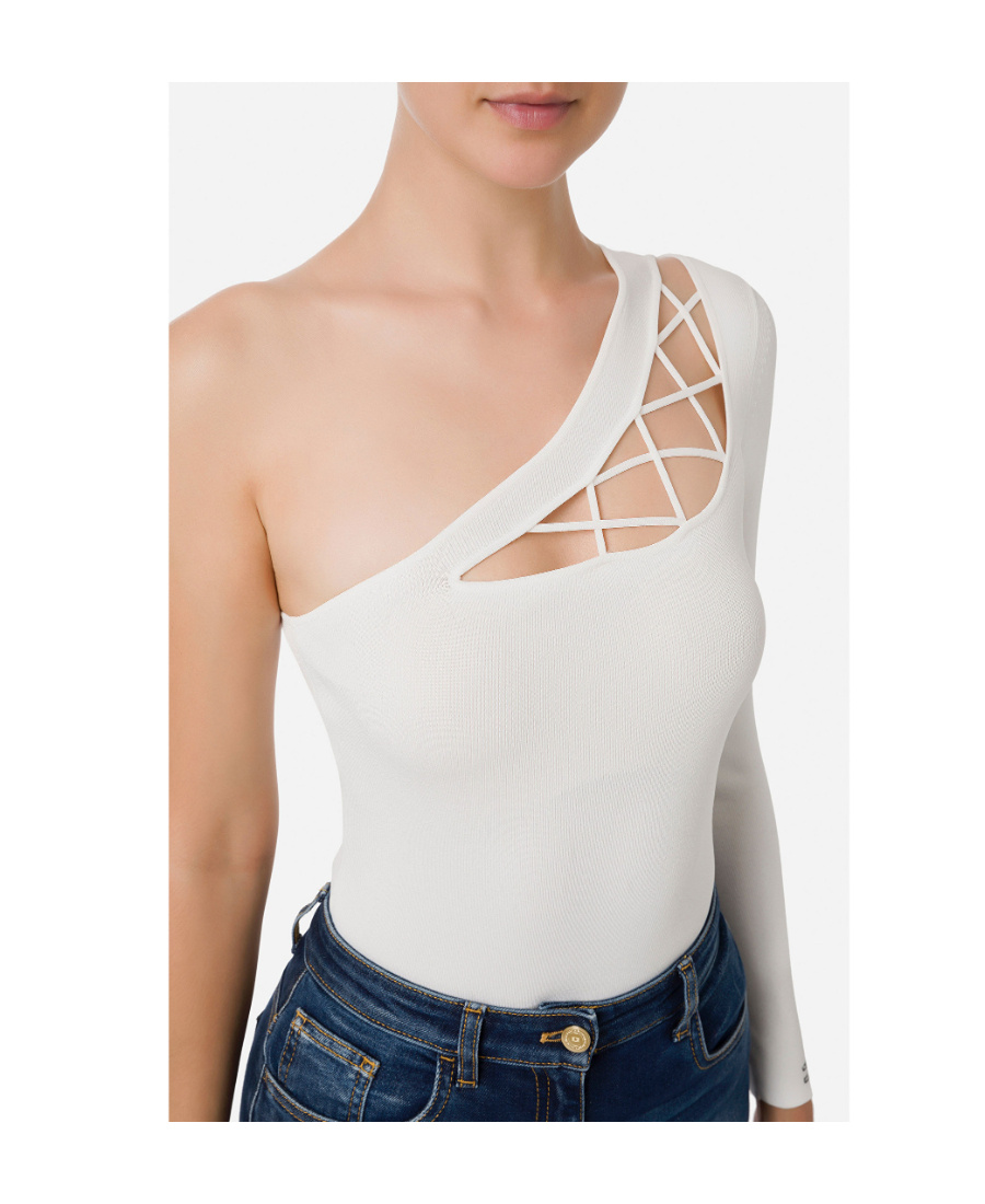 ELISABETTA FRANCHI ONE-SHOULDER TOP