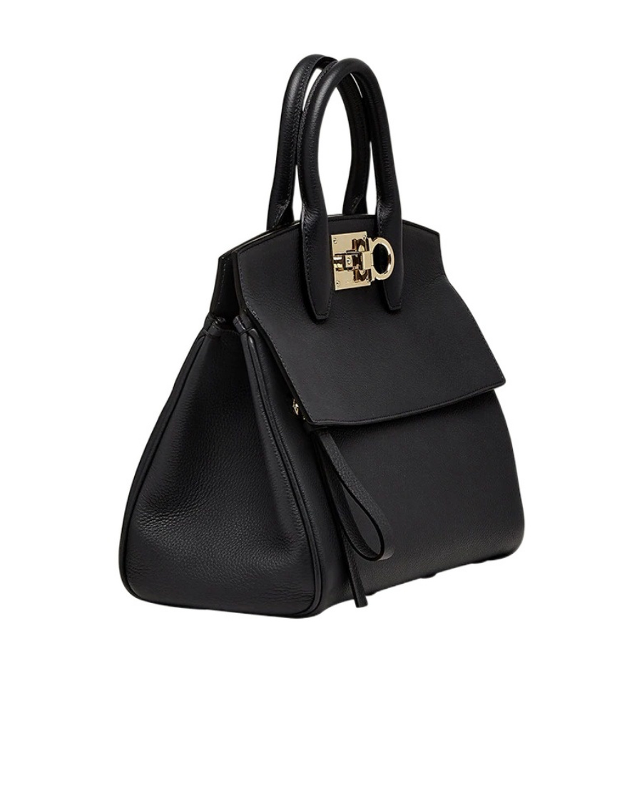 Ferragamo Medium Studio Box Bag In Black