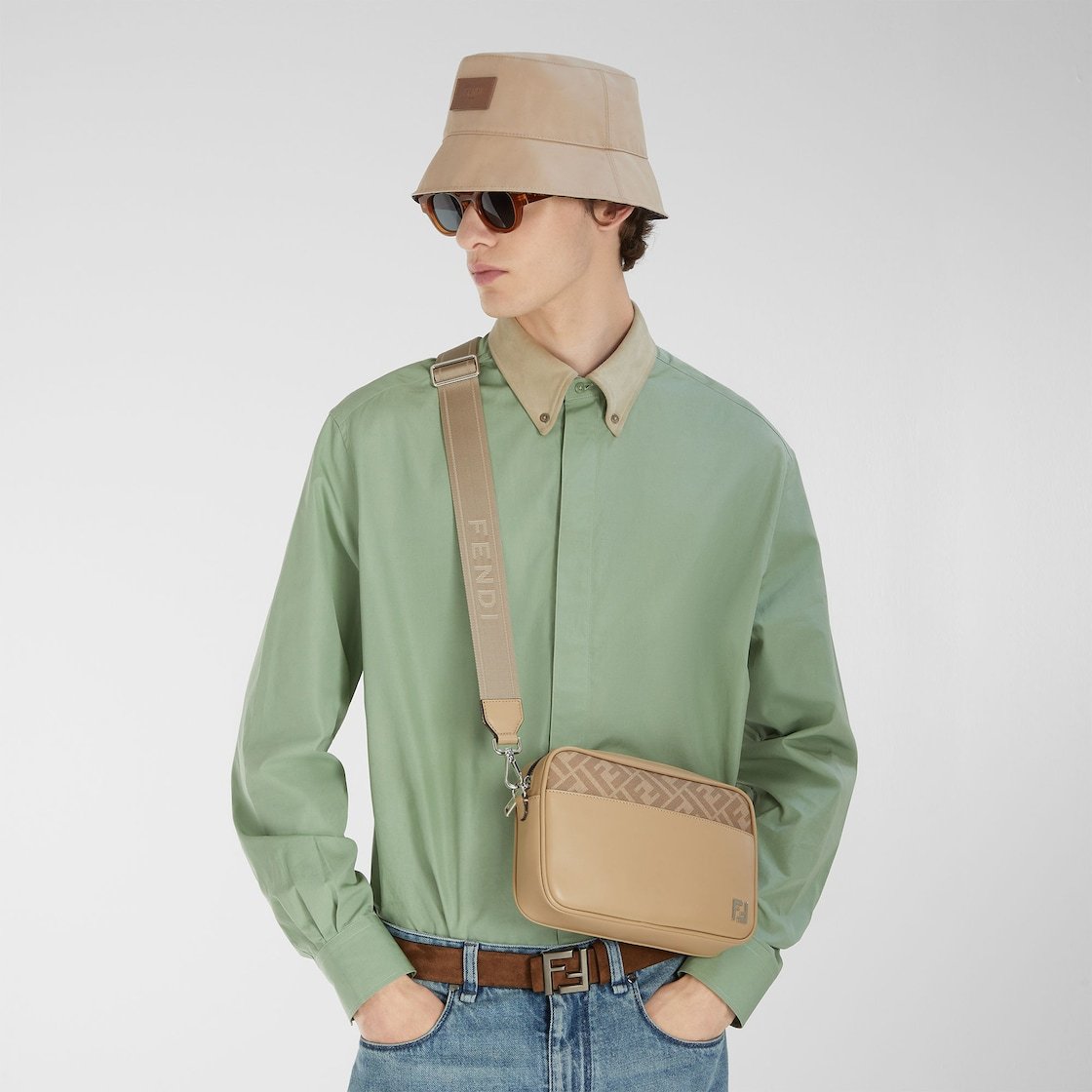 Fendi Reversible Ff-pattern Bucket Hat In Brown