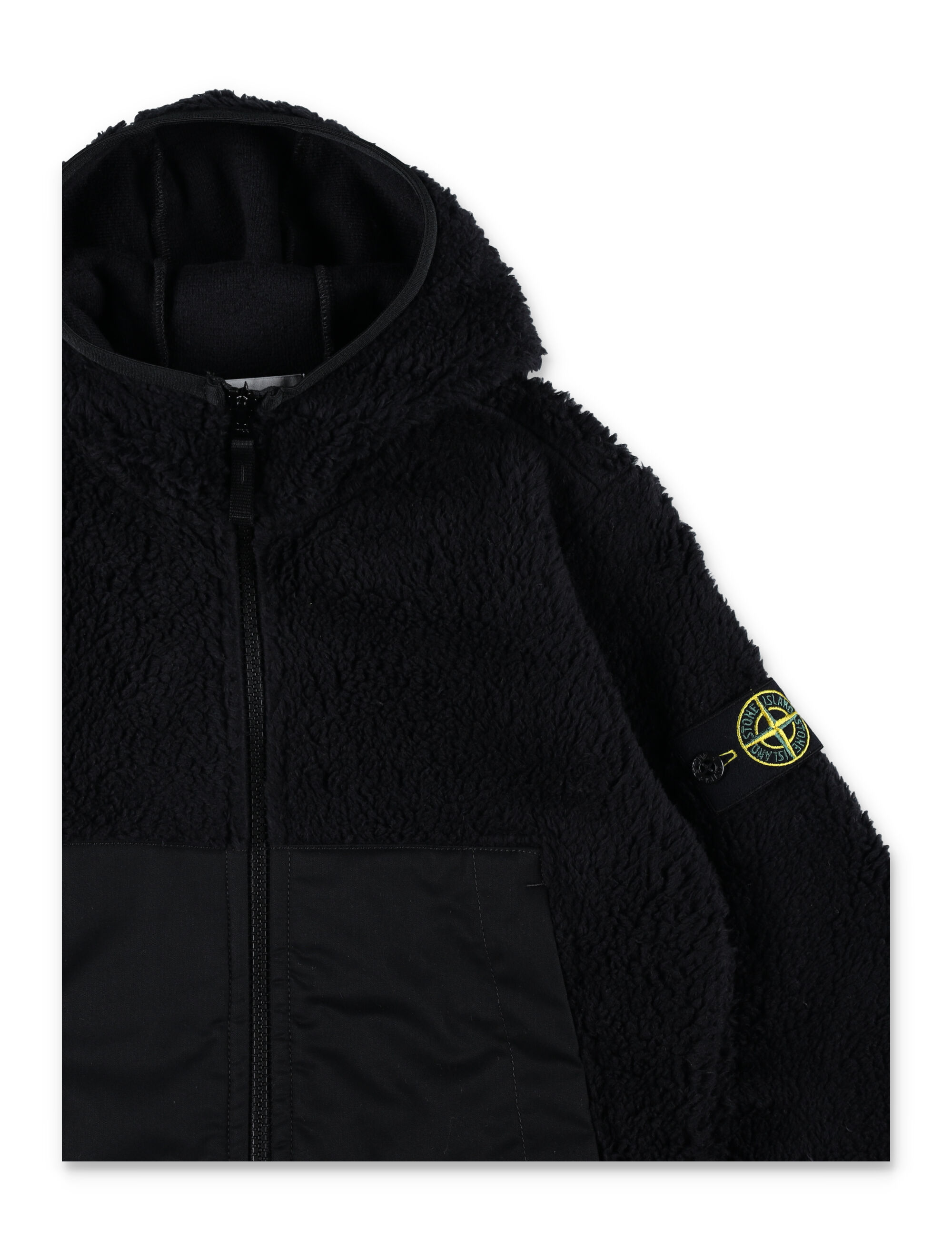 Stone Island Compass-motif Hoodie In Black