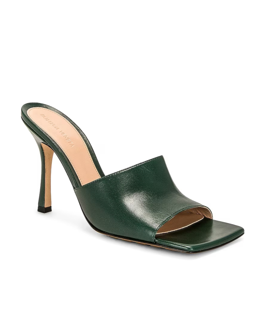 Bottega Veneta Stretch Mule Sandal In Green