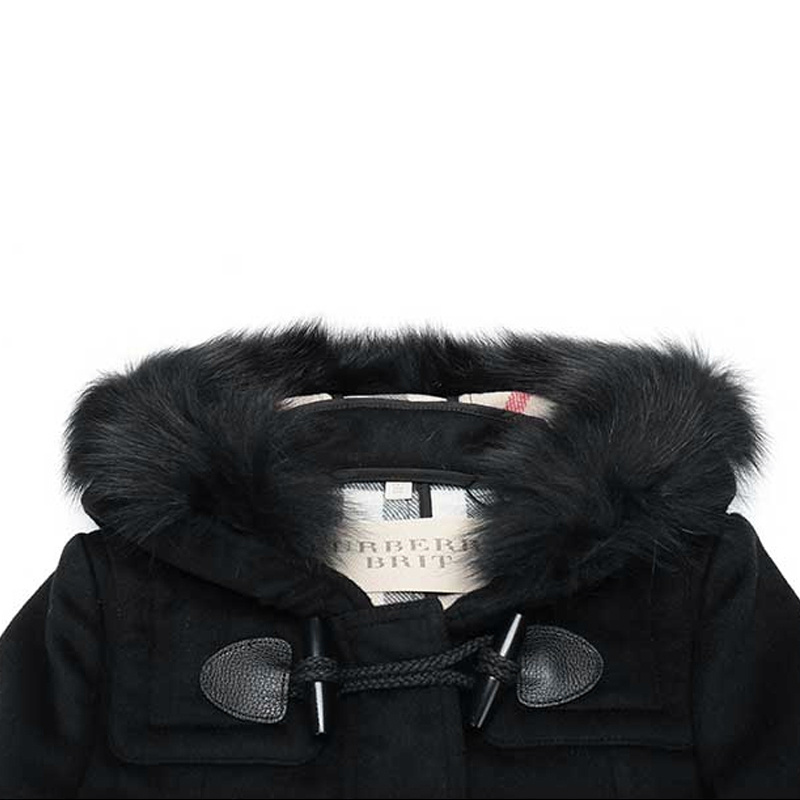 BURBERRY HORN BUCKLE WOOL COAT