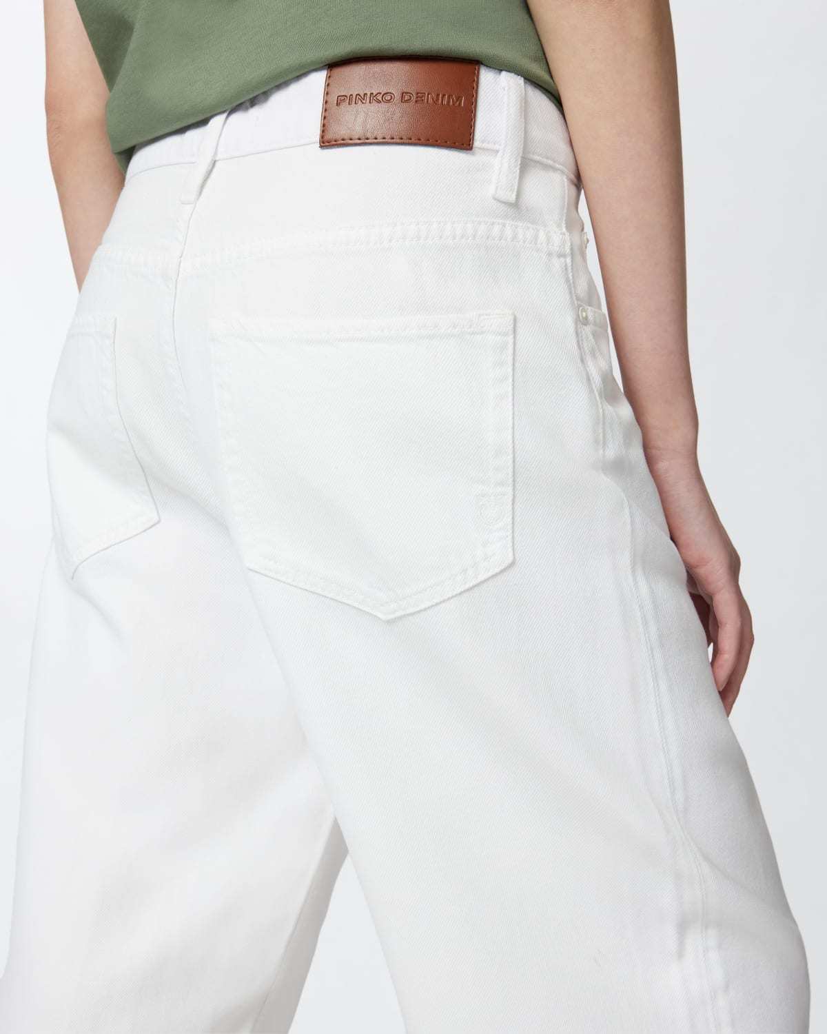 Shop Pinko Straight-leg Jeans In White