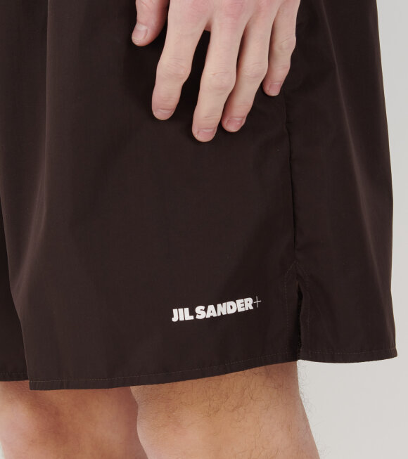 Jil Sander Elastic Waist Shorts In Black